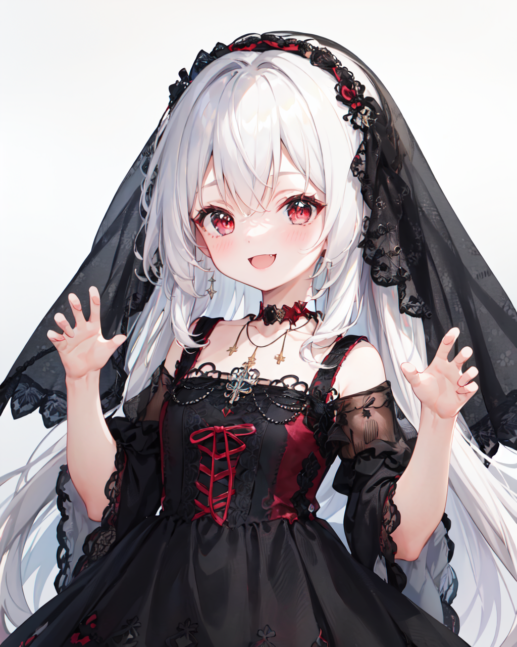 02223-3046757619-masterpiece,best quality,_1girl,white hair,very long hair,red eyes,(kid, child_1),loli,_black dress,off-shoulder,necklace, choke.png